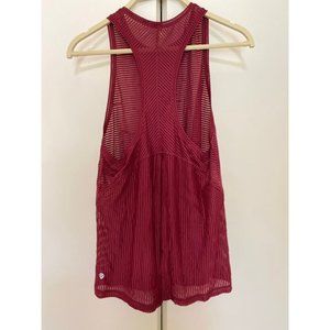 Lululemon mesh stripe maroon racerback tank